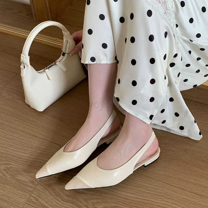 Luxury Footwear Slip On Wen Flats Sandals Shoes Casual Fem Pointed Toe Fashion Shallow Ladies Flats Sandals Shoes Z250326