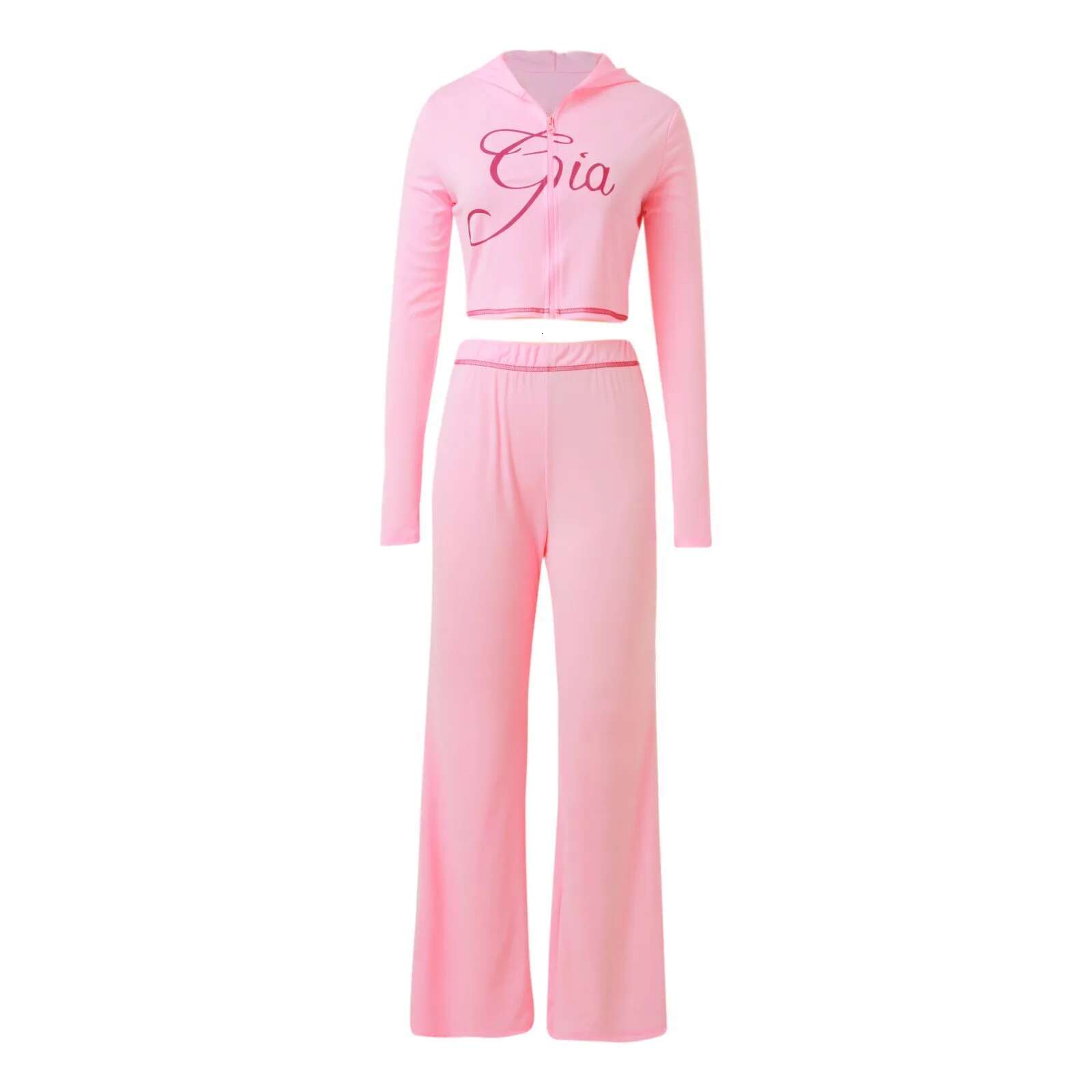 I.Am.Gia 2 Piece Women Outfit Winter 2024 Trend Elegant Warm Suit Vintage Sports Y2k Trouser Sets Large Yoga Tracksuit Set
