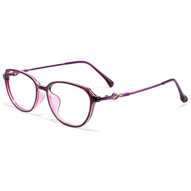 YIMARUILI Ultra Light Fashion Cat Eye Myopia Glasses Retro Small Face TR90 Optical Prescription Glasses Frame Female F123X 250325