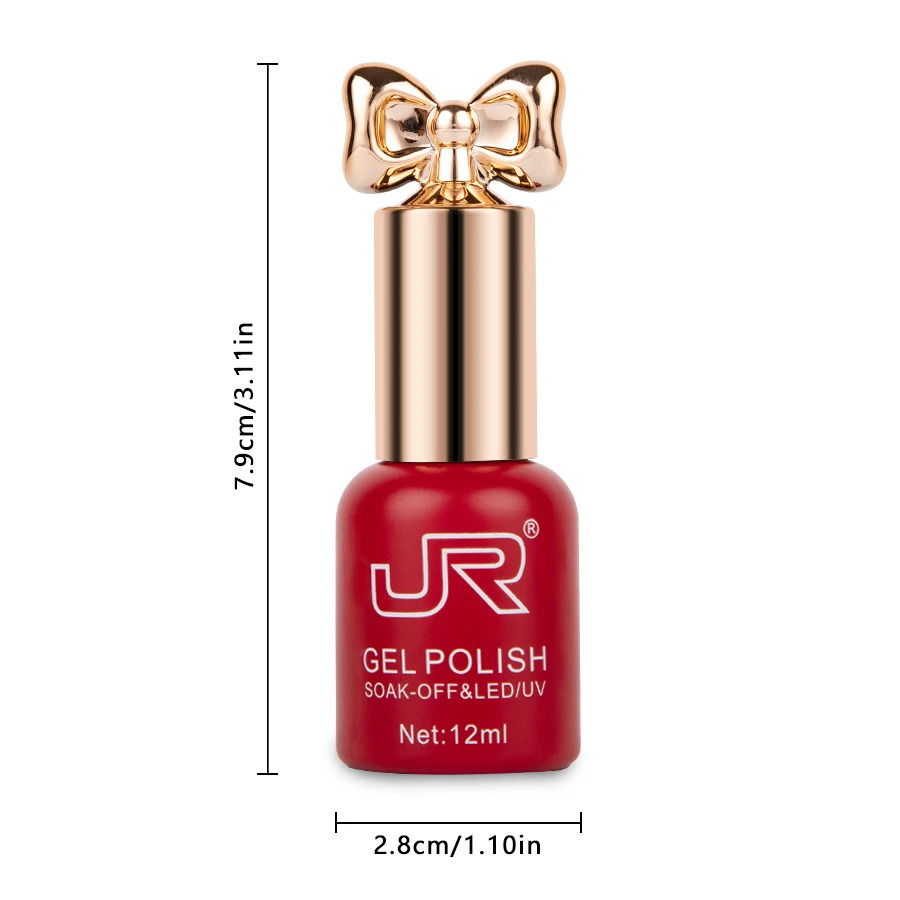JR10pcs 12ml gel nail polish set Including Red Pink Nude Gel Polish Kit UV LED Soak Off Polish Home DIY top coat base coat gifts 250326