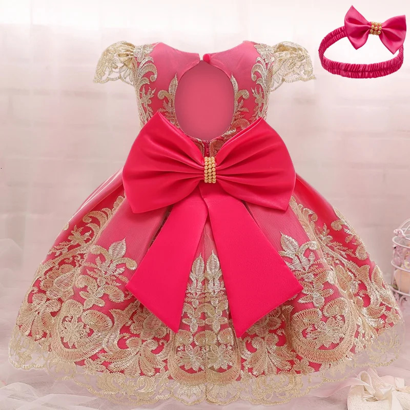 Baby Girls Christmas Dress 3 6 9 12 18 24 Months Toddler born Lace Princess Dress 1 Year Old Birthday Party Year Costume 250325