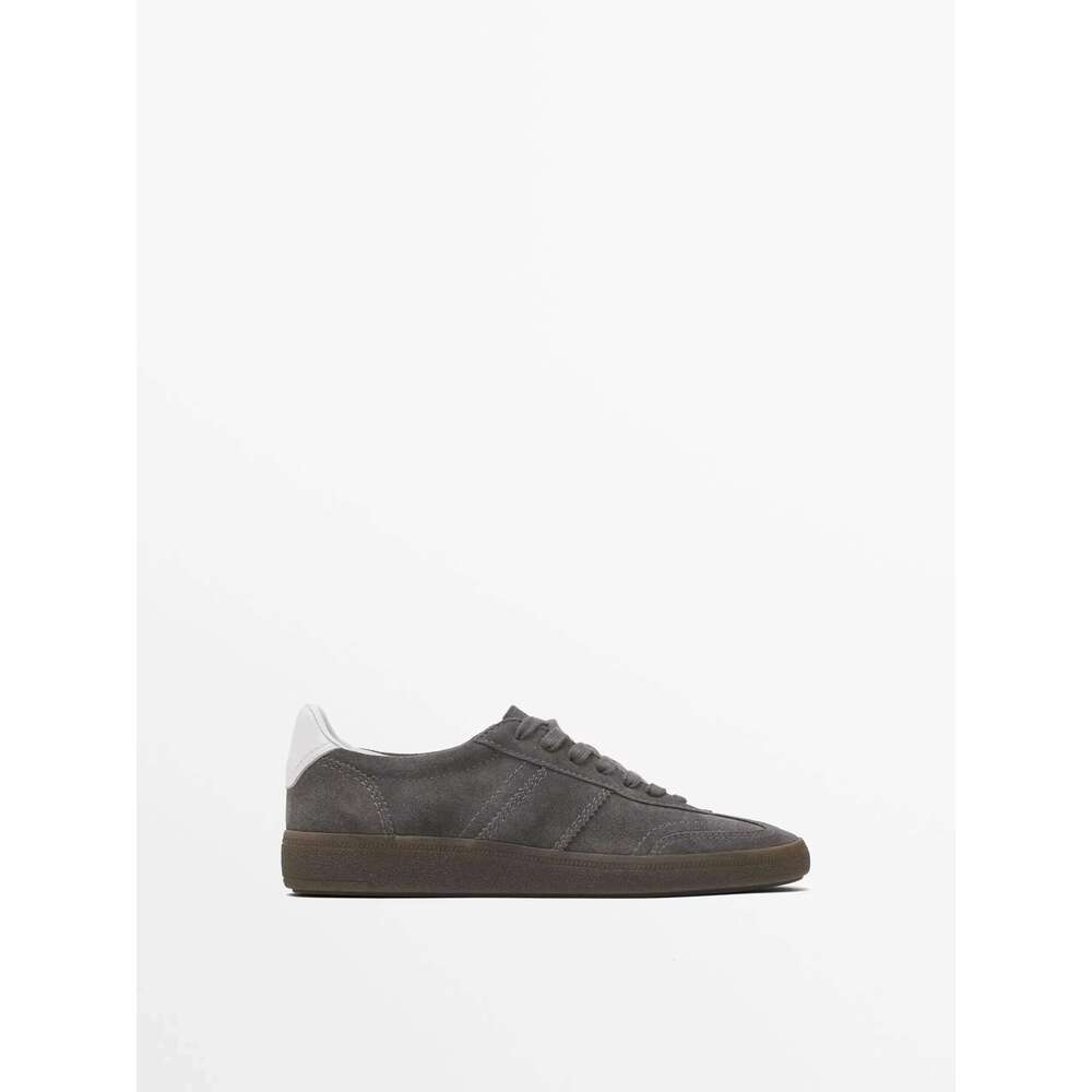 Fashion Sneakers Men Women Cow Suede Lace Up Walking Flip-Top Design Unique Skateboard Shoes For Spring And Autumn