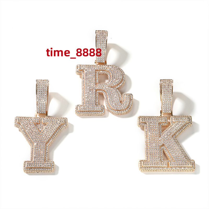 High Quality Full Diamonds Letter Initial Name M Jewelry Personalized Custom Hiphop Pendant Necklace