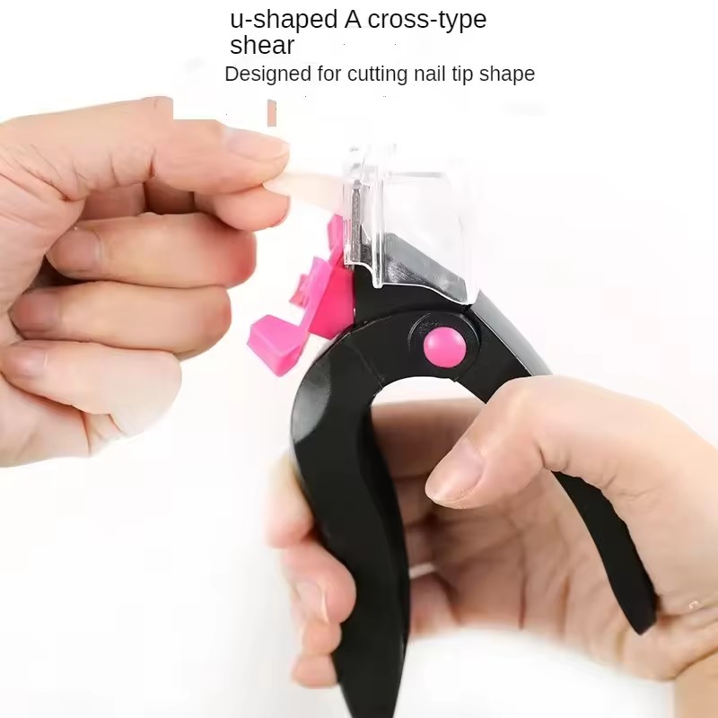 Professional U-shaped Nail Clipper Nail Art Clipper False Tips Trimmer Edge Cutters Colorful Toenail Scissors Manicure Tool