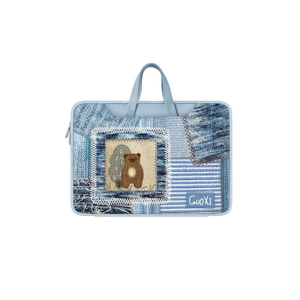Laptop bag women's bag creative poster laptop suitable for Apple Book 15.6-inch handbag Lenovo computer bag