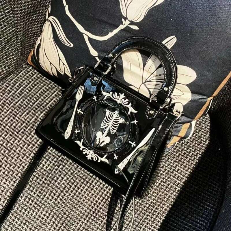Vintage Haruku Punk Gothic Shoulder Underarm Bag Fashion Sweet Cool Y2k Aesthetic Handbags Casual Women Transparent Ita Bags