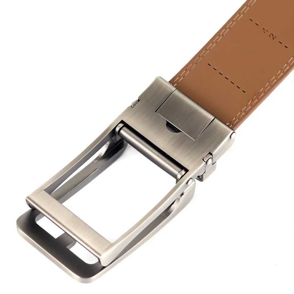 Mens leather belt automatic leather belt mens leather ratchet adjustable real ratchet leather dress designer W250326