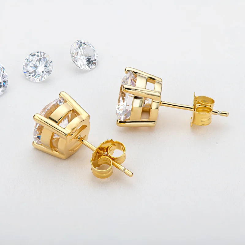 Premium 0.5-2ct Diamond Stud Earrings for Women Orginal 925 Sterling Silver Screw Back Women Earring 2025 250318