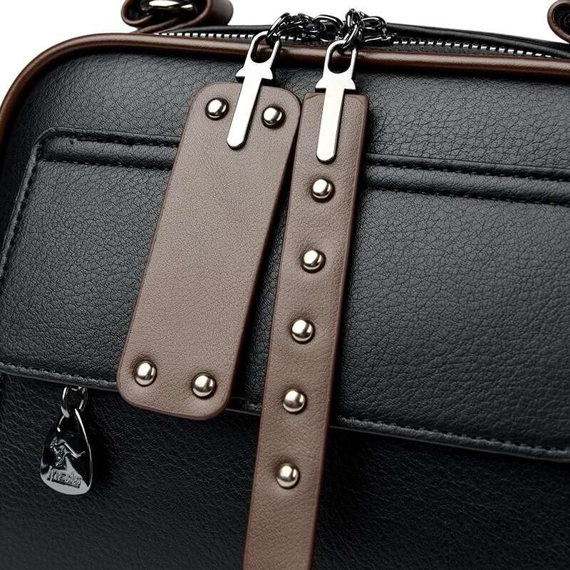 Genuine Soft Leather Handbag For Women 2024 Vintage Shoulder Tote Designer Ladies Large Capacity Purse Bag Sac A Main