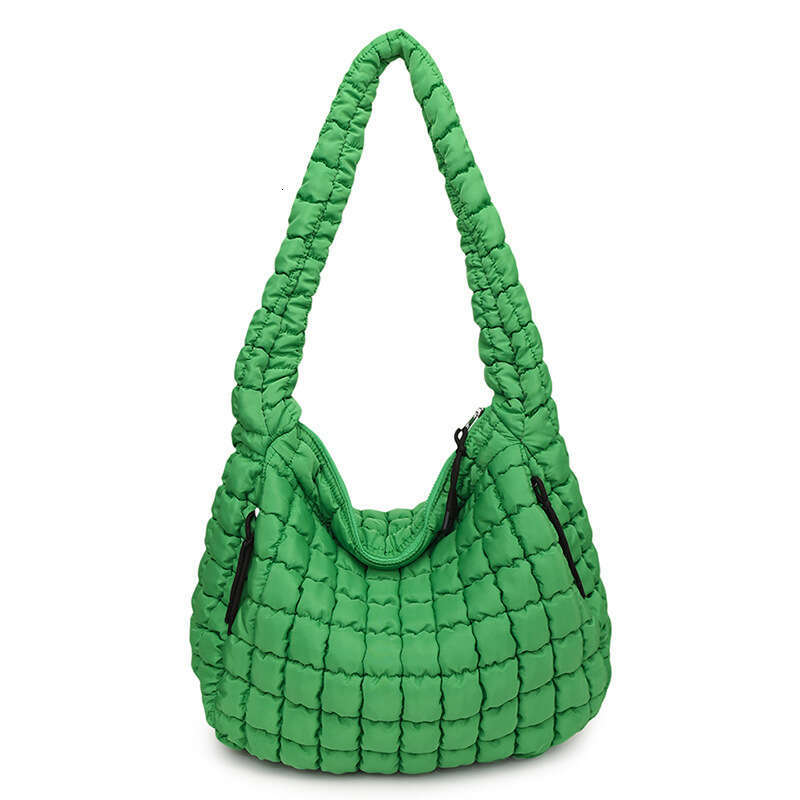 Large pleated cloud 2025 new L size large capacity tote cotton clothing Korean version casual crossbody shoulder bag
