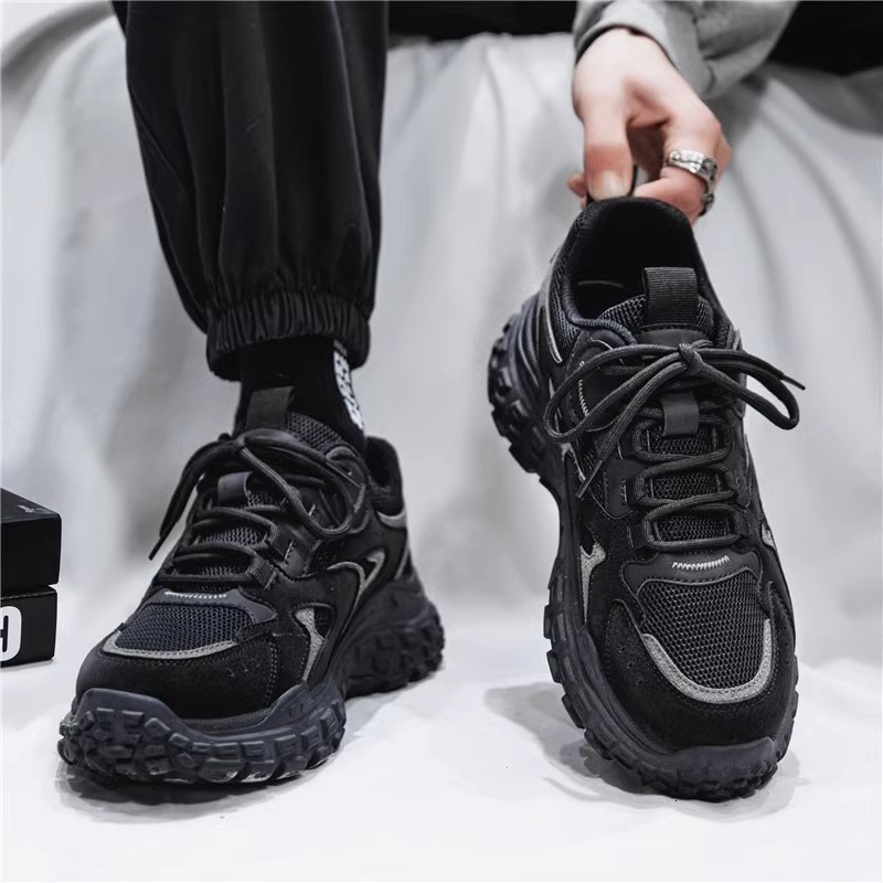2025S New Trend Designer Spring Men S Sports And Leisure Dad S Trendy Versatile Work Shoes Construction Site Anti Slip Tire Soles Labor Protection Sho