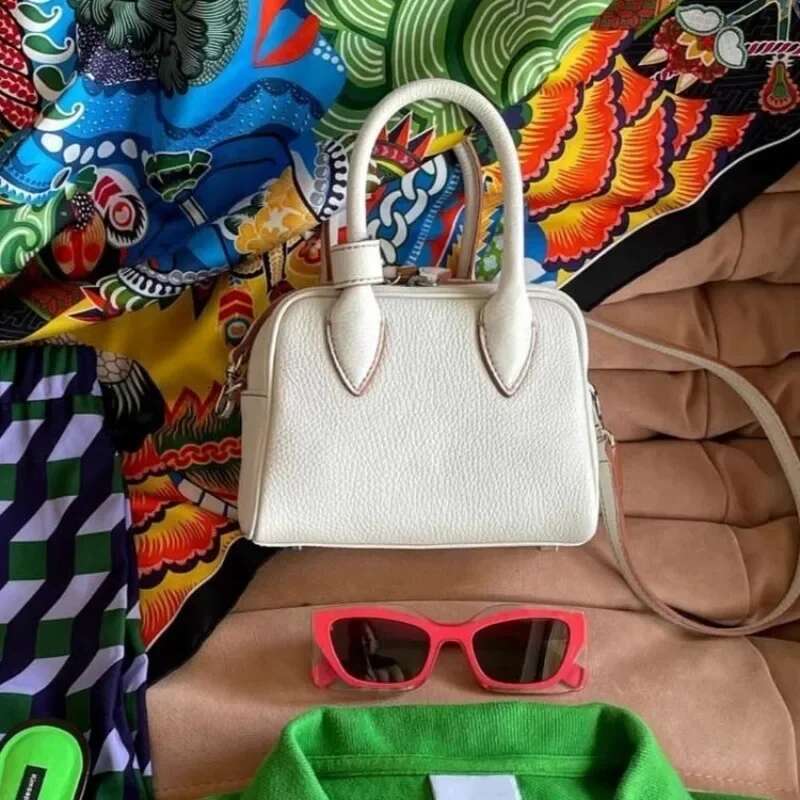 2024 Handmade High-Quality First-Layer Cowhide Underarm Shoulder Crossbody Boston Genuine Leather Women's Bag