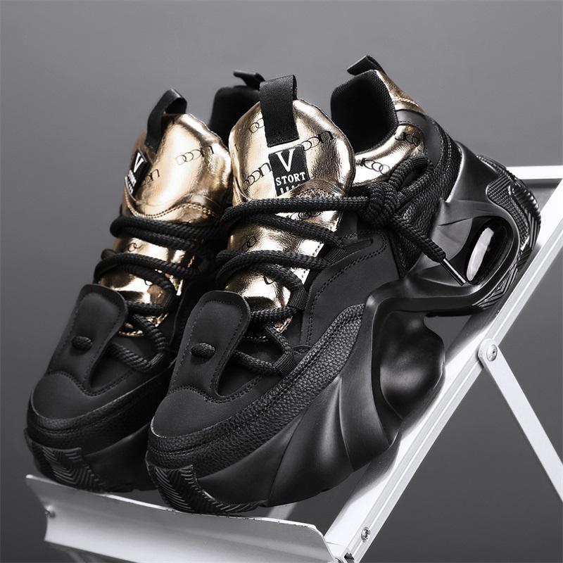 designer shoes new Men's youth thick-soled casual sports shoes for outdoor wear height-increasing dad shoes trendy little white short people