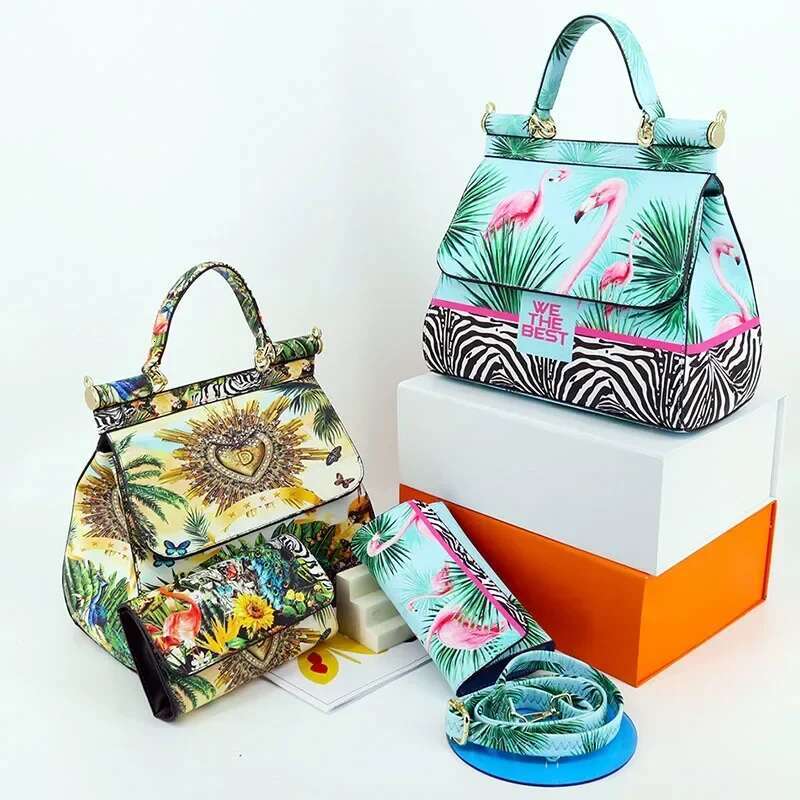 2024 Classic Crossbody Bags For Women Frame Handbag Purses And Handbags Purse Suit Printing Shoulder Totes Ladies Bolsa