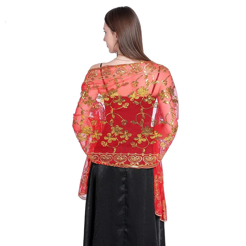 Women Evening Dress Wedding Shawl Sequined Shrug Wraps Solid Party Shawl Scarf Tassel Bridal Bolero Cape Mariage Shrug 250321