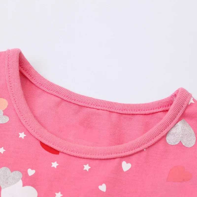 Jumping Meters 2-8T heart-shaped printed girls dress summer sleeveless princess baby Par dress childrens clothing W250326