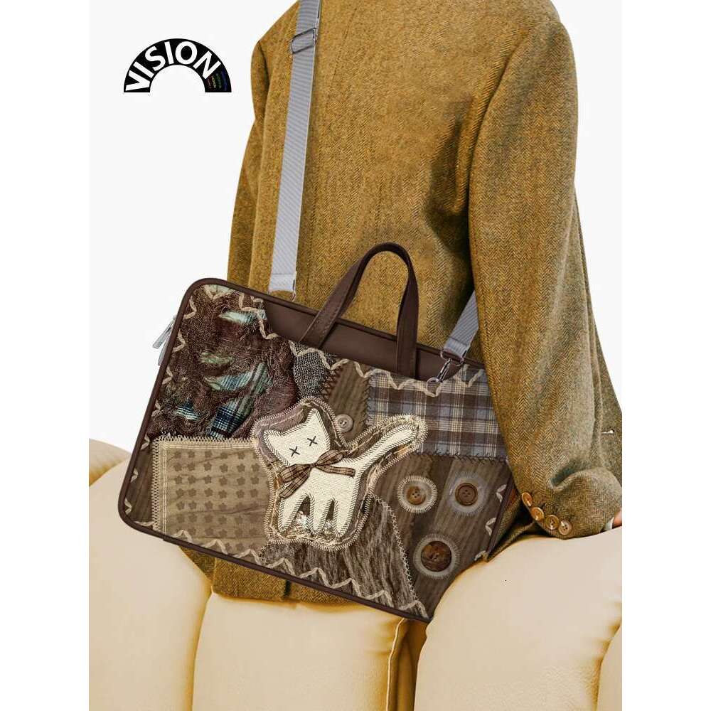 Laptop bag women's bag creative poster laptop suitable for Apple Book 15.6-inch handbag Lenovo computer bag