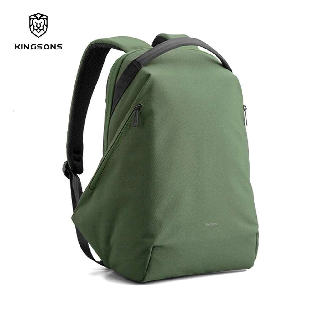 Kingsons 2025 New Recycled Poly For Men Women 15.6 Inch Laptop Waterproof Travel Backpack With Usb-A Charging Port