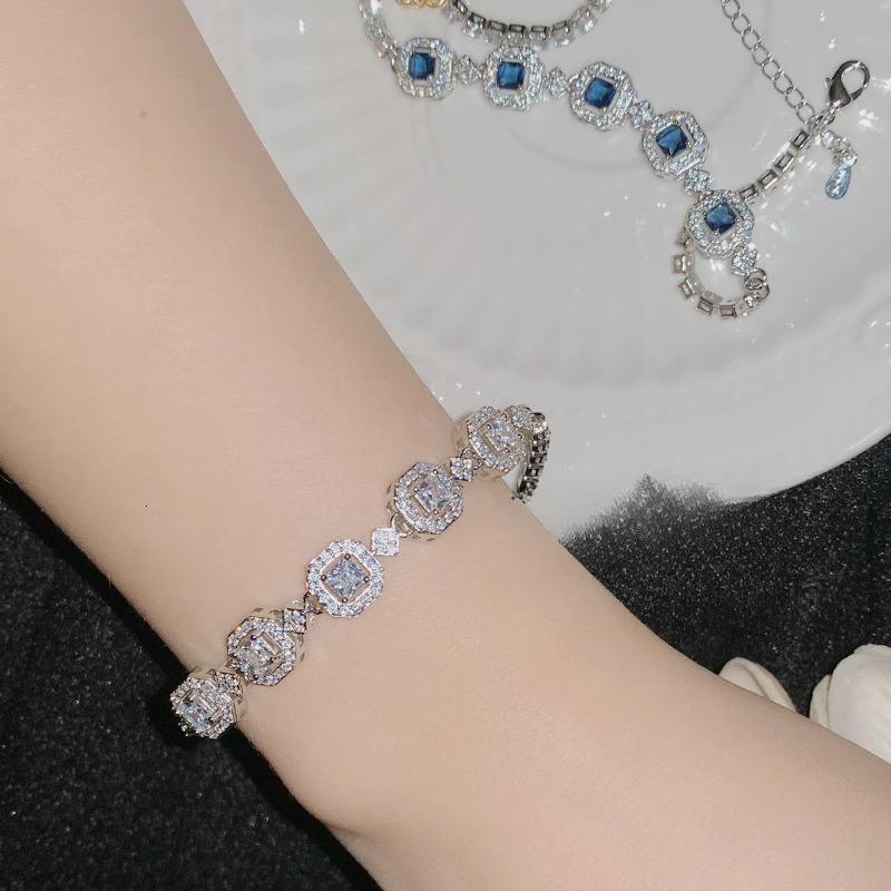 ML-YSS Mosang style jewelry white gold-plated mini set jade bracelet multi-color jewelry handmade jewelry 250326