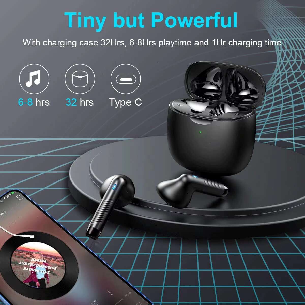 Quick delivery of hot selg Bluetooth 5.3 mini sports wireless earbuds