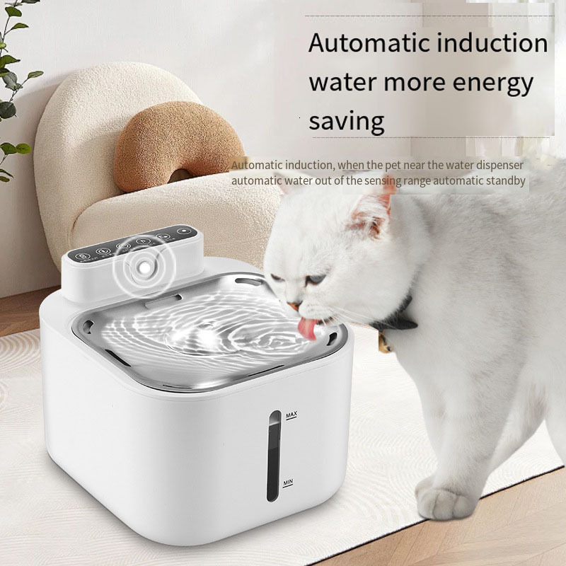 New wireless intelligent pet water dispenser with automatic circulation and flow filtration for cats and dogs