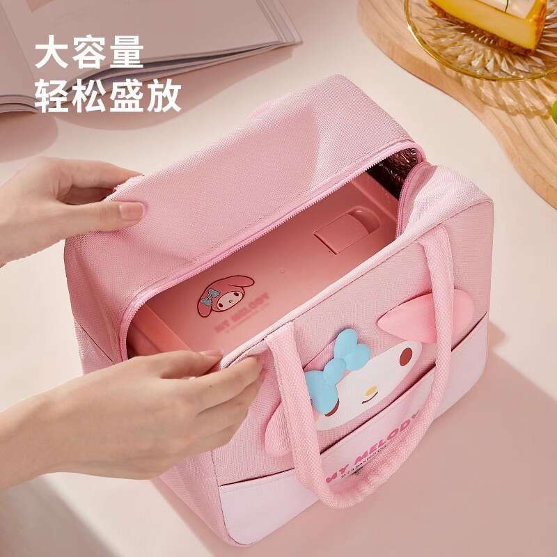 Sanliou lunch box tote bag, bento with rice, oil resistant, thickened, specialized square aluminum foil insulated bag for office workers