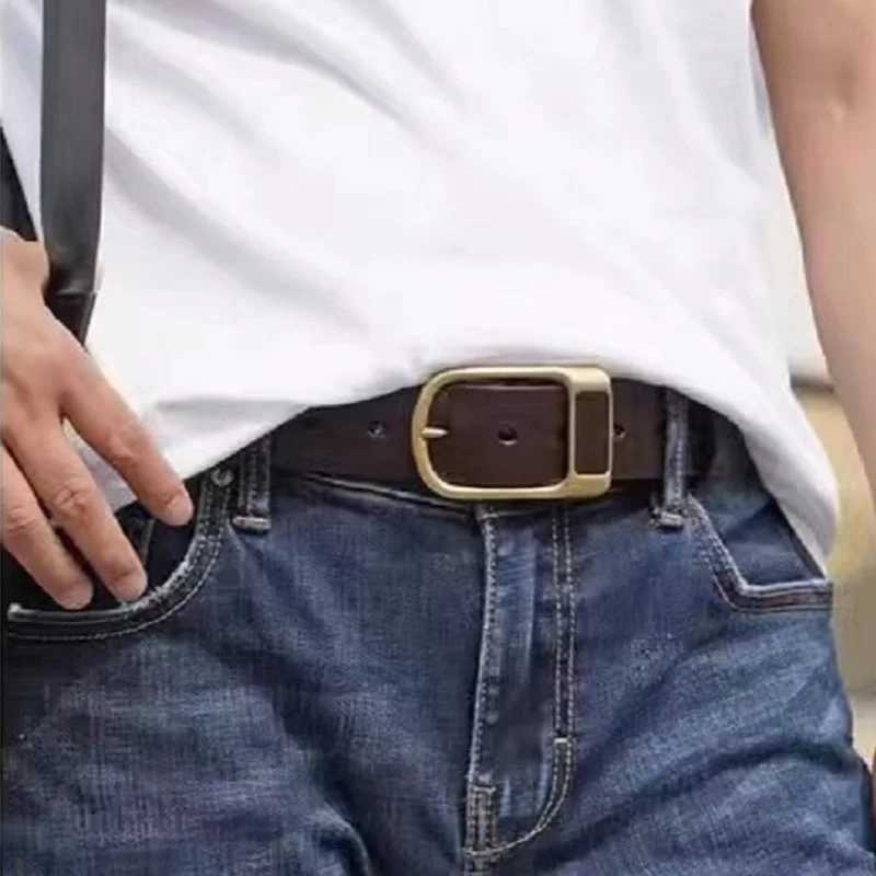 OYYifAN high-quality mens belt 3.8cm battery buckle belt mens belt womens belt womens belt W250326