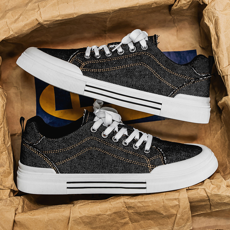 Designer Shoes Personalized Spring And Autumn New Korean Version Fashionable Plus Size Low Top Men's Sports Shoes Casual Denim Single Multifuncti