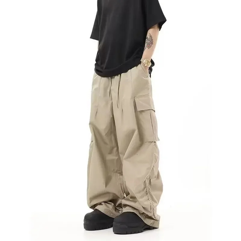 American retro hip-hop Hatch cargo pants casual trend mens pants loose spring and autumn floor pants 250321