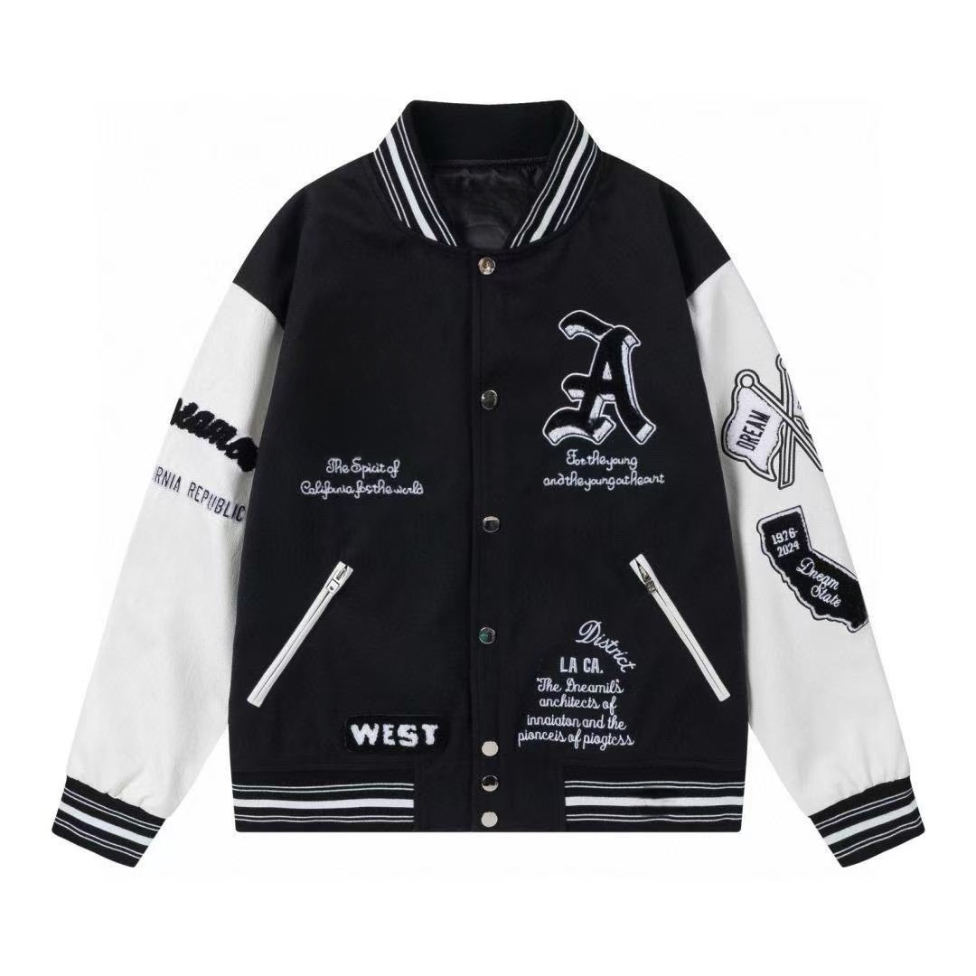 mens blue black Jacket Classic Man Luxury Jackes bone letters Embroidery stitching Men coats hip hop Baseball Stylsh Streetwear Outerwear