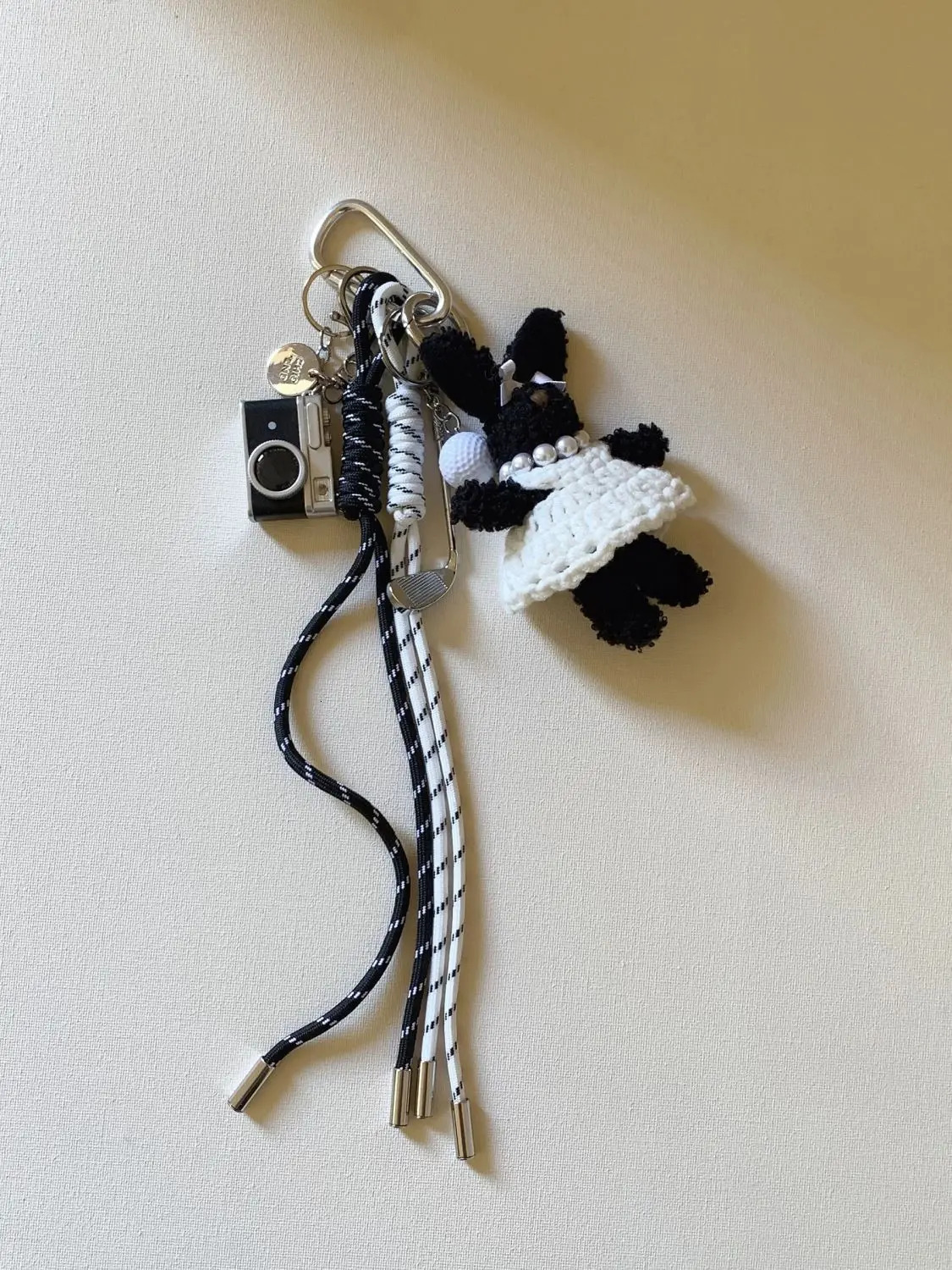 2025 Cute Rabbit Cartoon Plush Doll Bag Pendant Rabbit Camera Keychains Schoolbag Accessories Gift 250325