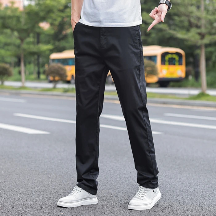 Fashionable casual pants for summer and autumn pure cotton fashionable classic mens style Trouser straight 250326