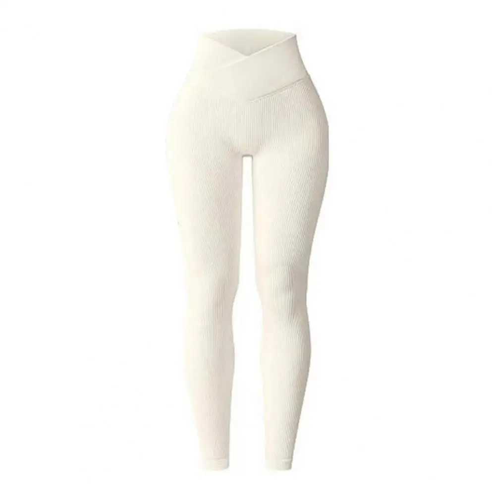 Yoga legs ribbed yoga legs suitable for women high waisted exercise pants indoor and outdoor exercise casual wear W250326
