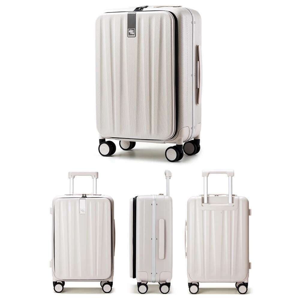 Hanke Innovative Design 20" Carry On Suitcase 24" Travel Lage Aesthetic Narrow Aluminum Frame PC Hardside Spinner Wheel H9860