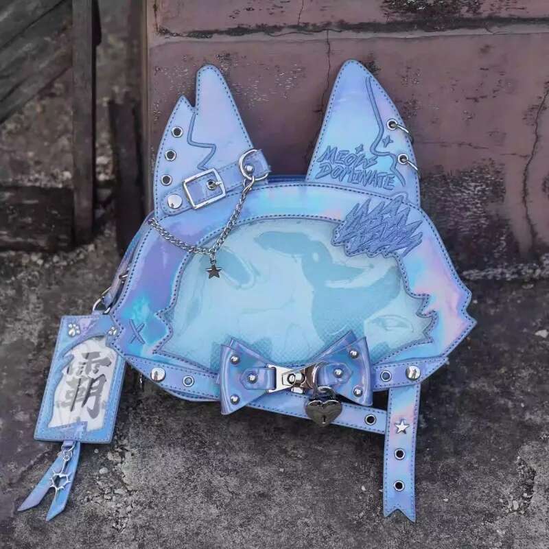 Cute Cat Ita Mochila Original Mochilas Mujer Hot Girls Bow Bag Kawaii Crossbady Bags For Women Chain Transparent Backpack