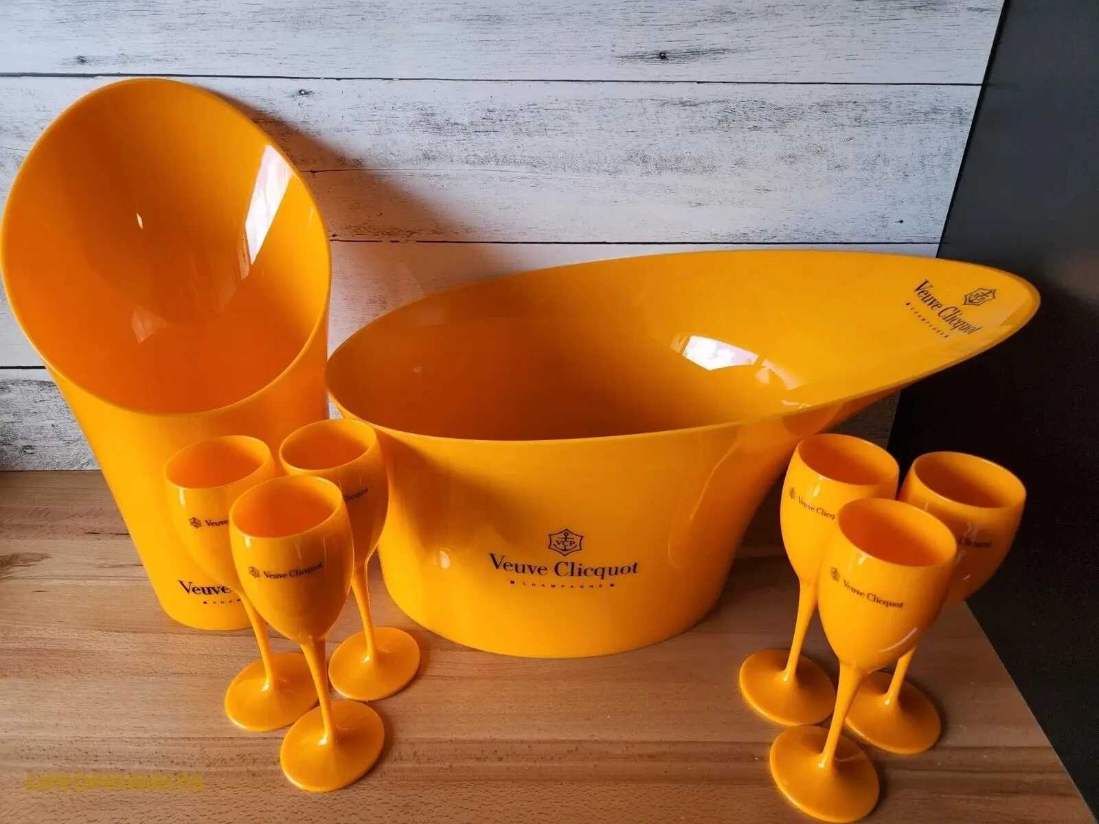 XL New Orange Acrylic Champagne Bucket Glass Acrylic Elegant Sake Glass X250326