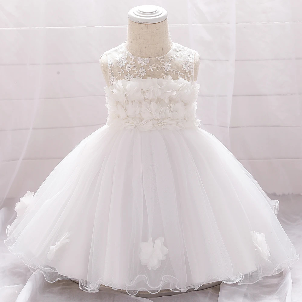 Toddler Girl Party Dresses Baby Dress For Girls 1 Year Birthday Princess Dress Christening Gown Infant Baptism Vestidos Clothes 250325