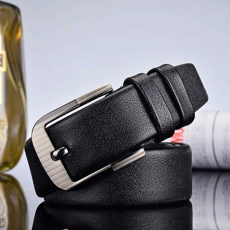 3.5cm fashionable mens belt alloy buckle fully matched with crocodile pattern decoration mens belt W250326