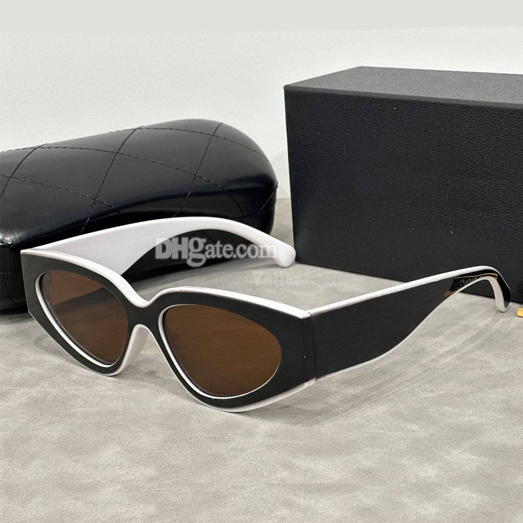Rectangle designer Oval Sunglasses for Men Summer Shades Polarized Eyeglasses Black Vintage Oversized Sun Glasses of Women Male Sunglass with Box