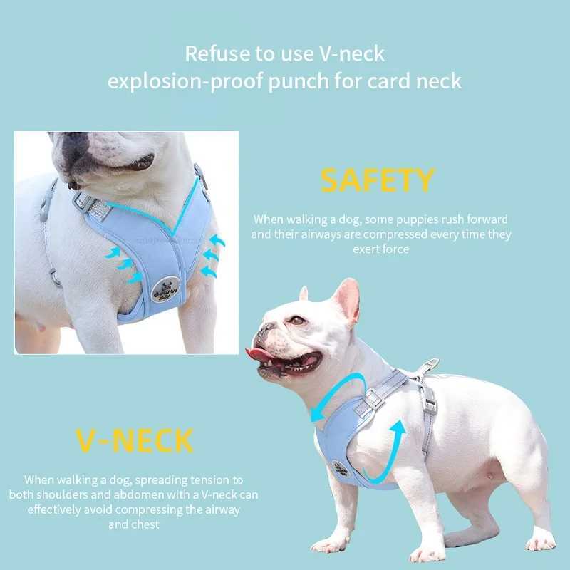 X-shaped dog strap vest set suitable for small Meidum dog straps reflective dog straps cat chest straps breathable mesh straps X250326