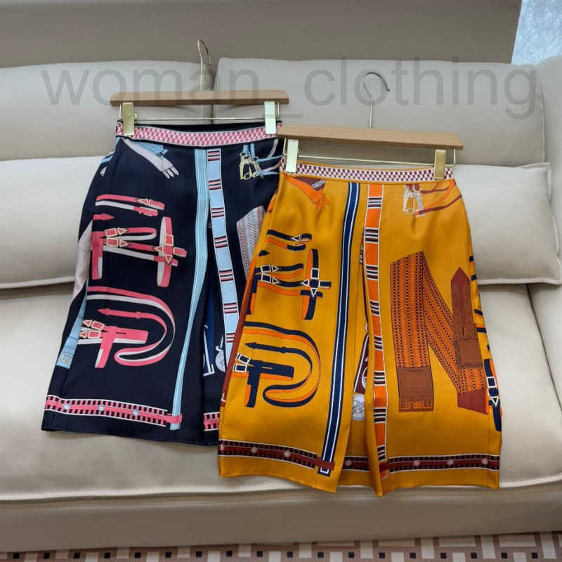 Skirts Designer 25 Spring/Summer New Style Positioned as Silk Printed High End Versatile High Waist Skirt for Women 9ZH5