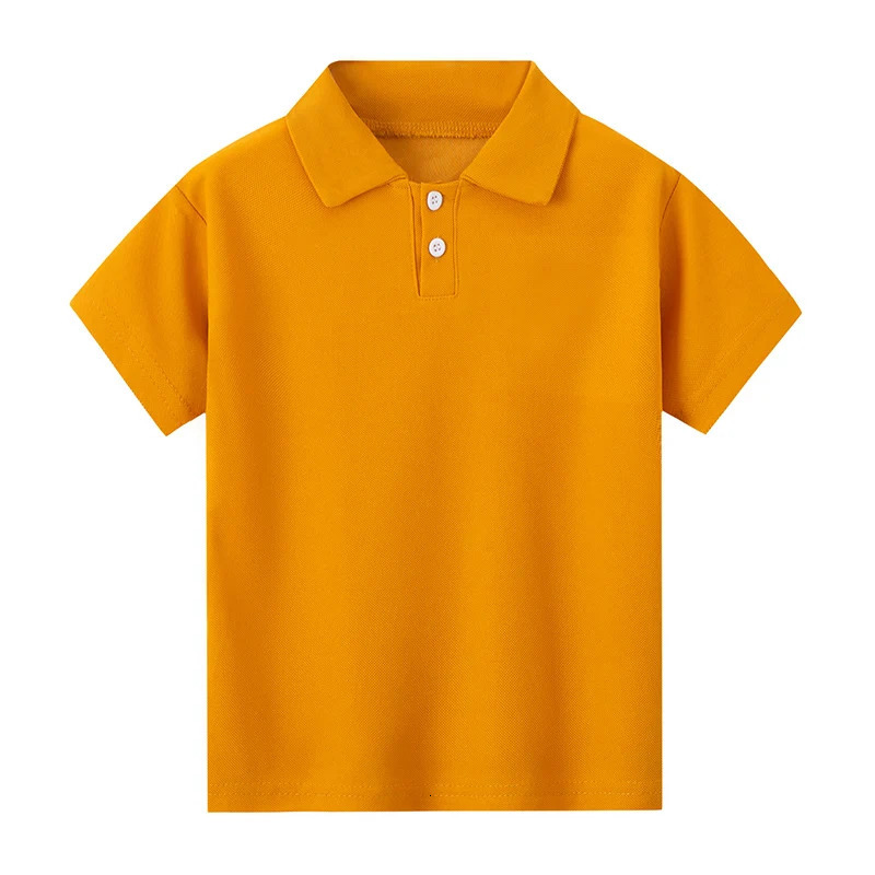 12 Piece SummerChildrens Short-sleeved POLO Shirt Boy Casual Fashion Solid Color T-shirt Comfortable Lapel Prince Style Coat 250326