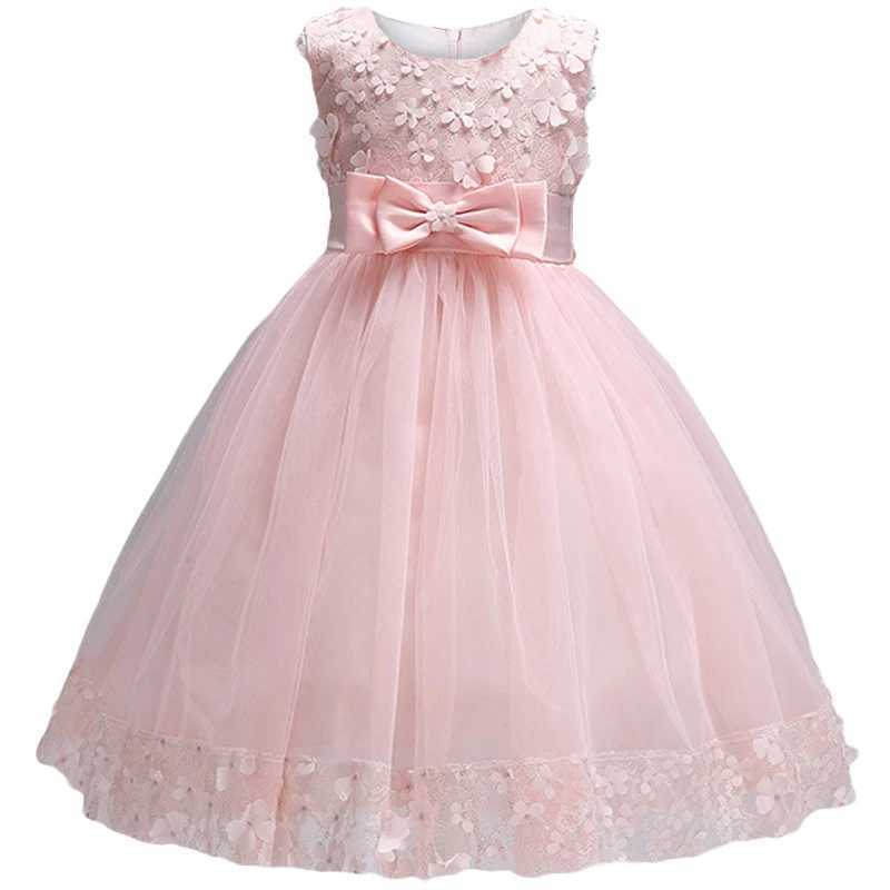 Lace Girl Wedding Par Dress Girl Birthday Baby Childrens Clothing Evening Ball Dress Youth Tank Top Clothing W250326