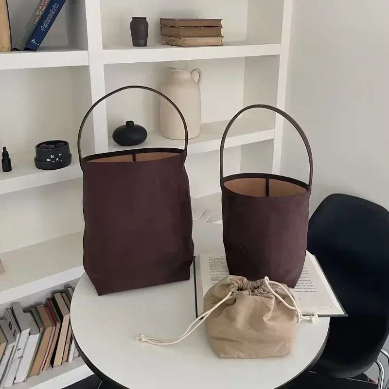 Winter Comfort And Warmth Color Simple Tote All-Match Matte Thick Suede Leather Women Handbag Armpit Shoulder Bag