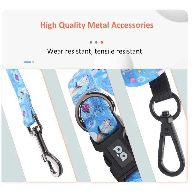 4-in-1 dog harness collar strap set dog poop holder bag pet vest strap breathable pet collar strap X250326