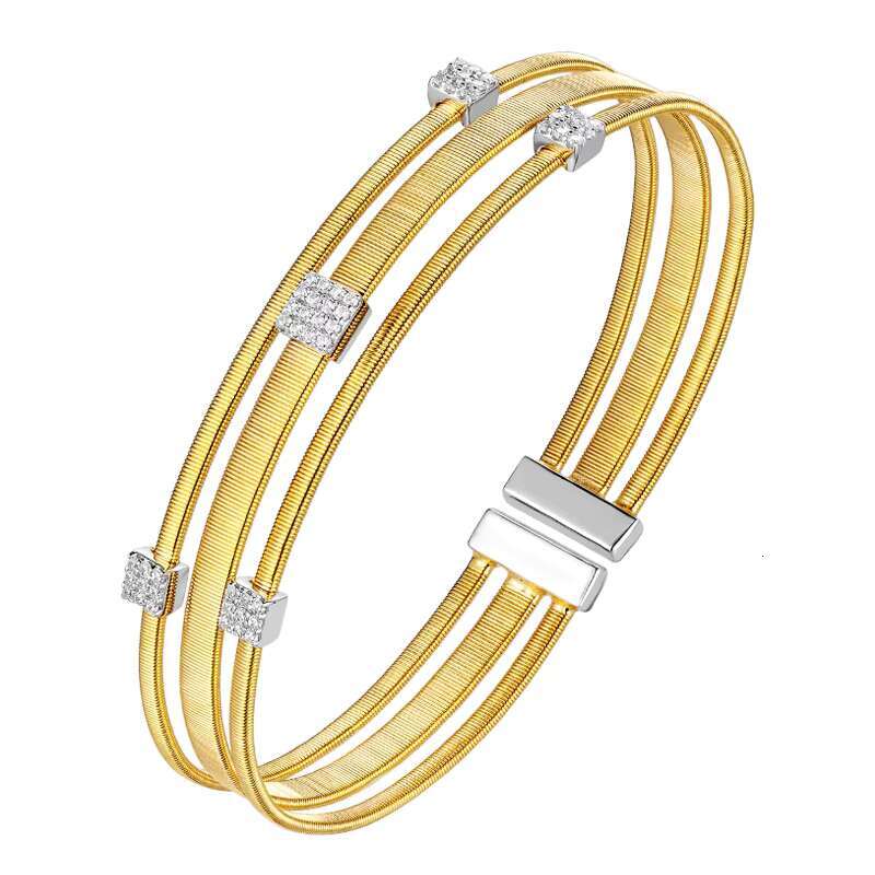 Bracciali Argento Pulseiras&Bracelet Modern Women's Zircon Italian Rope Cuff Bracelet 2025 Trendy Jewelry Brand