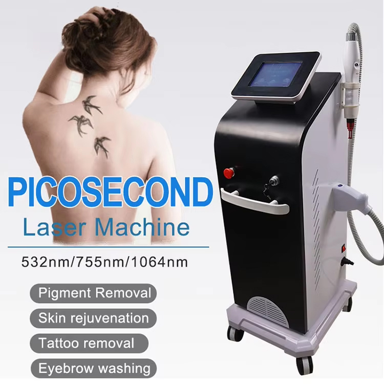 Vertical High Power Picosecond Laser Tattoo Removal Eyebrows Washing Pigment Melanin Inhibiting Skin Whitening Marks Spots Acne Treatment Pico Q Switc