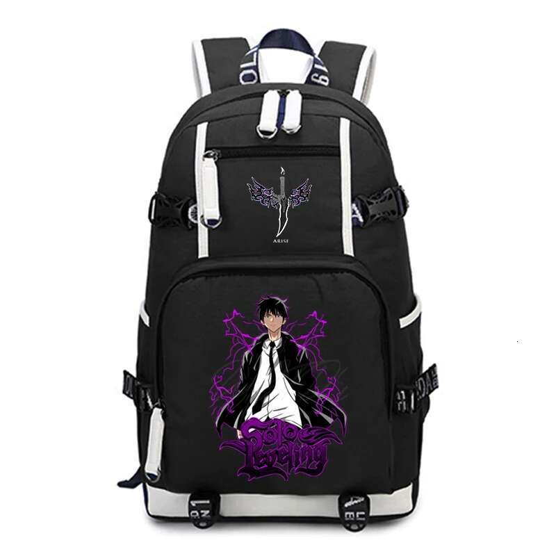 Manga Solo Leveg Design School For Teenager Sung Jin Woo Fashion Student Anime Laptop Backpack Large Bags Male