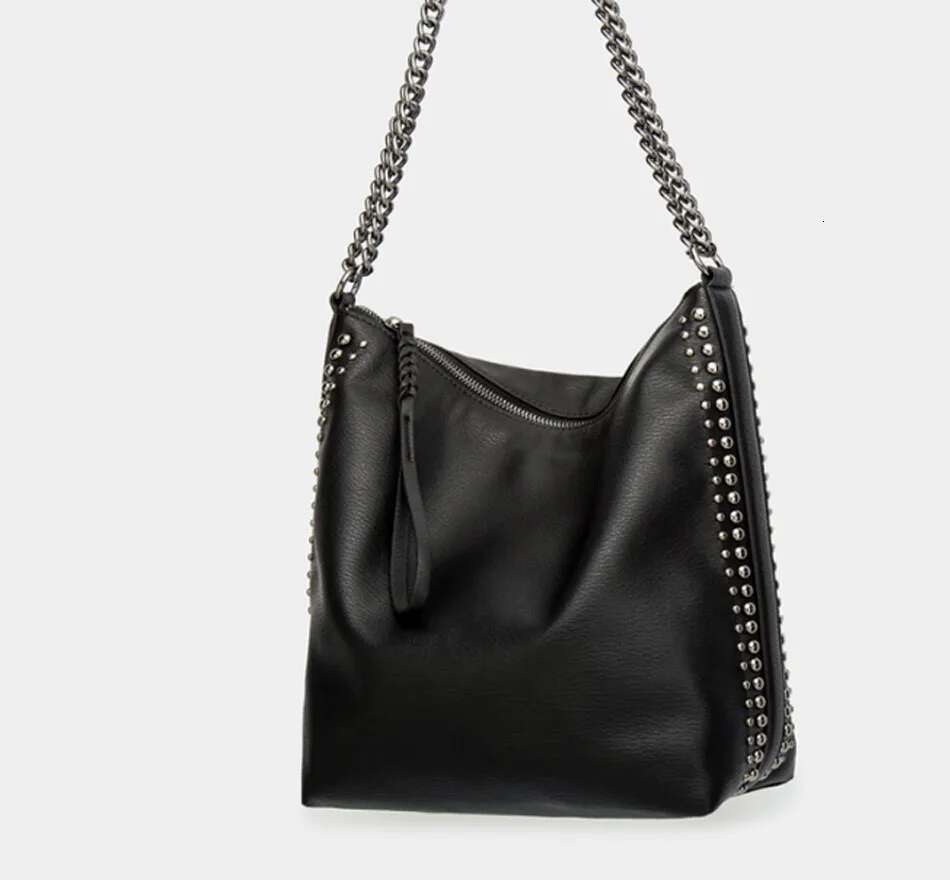 Fashion Women Shoulder Chain Rivet Casual Female Handbag Girl Bolsas Lady Pu Leather Bag