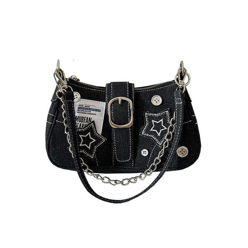 2024 New Spicy Girl Star Cowboy Underarm Small and Popular American English Poster Chain Bag, Single Shoulder Bag